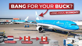 BRUTALLY HONEST | Flying Economy Class to CALGARY on KLM's rather old Airbus A330-300!