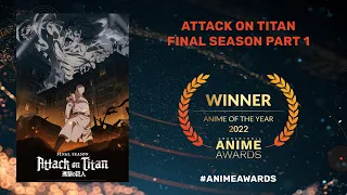 ⛩️ Attack on Titan win Award 😲😊 / CRUNCHYROLE ANIME AWARD 2023 🧧/ Best Anime sequence Award 😲 #anime