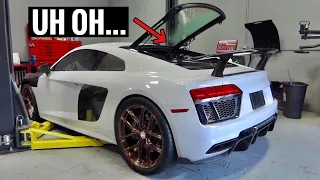 Rebuilt Audi R8's FIRST START to Normal Temps!!!