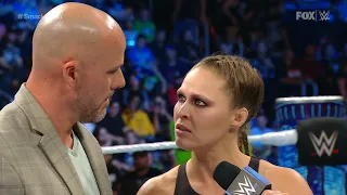 Ronda Rousey attacks Adam Pearce | SmackDown September 02, 2022 WWE