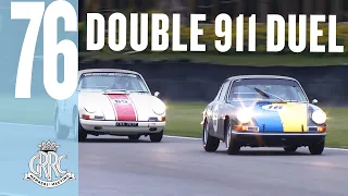 Porsche 911s get sideways in Goodwood battle