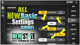 PUBG NEW STATE MOBILE ALL BASIC SETTINGS🔥 GUIDE/EXPLAINED IN HINDI | HOW TO PLAY NEW STATE MOBILE!