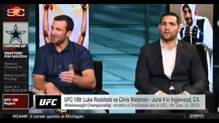 Luke Rockhold & Chris Weidman intense side by side war of words, preview UFC 199 on Sportscenter