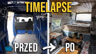 Budowa kampera krok po kroku - polski kampervan Timelapse | DIY Sprinter Conversion Timelapse