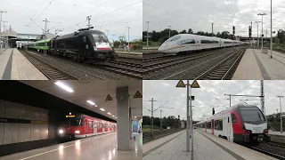 Trains at Duesseldorf Airport with ET420, ICE 1,2 &🌈3, FLIRT 3XL, Br 101, Desiro HC and more