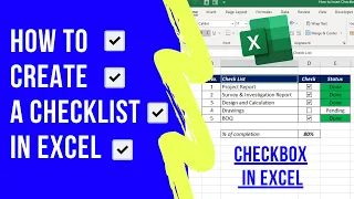 How to Insert Checkbox in Excel