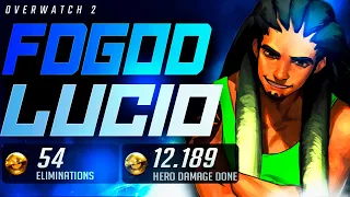 FDGOD CARRY LUCIO - 54 ELIMS! [ OVERWATCH 2 GAMEPLAY ]