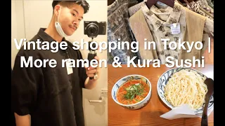 Tokyo Vlog | A Day of Vintage Shopping in Tokyo | Shimokitazawa & Harajuku | Ramen & Kura Sushi