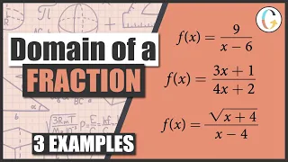 How to Find the Domain of a Fraction Function Using Interval Notation: f(x) = 9/(x - 6)