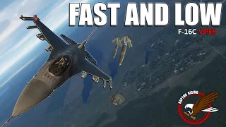 Flying low level with the Viper in VR is INSANE! | DCS F-16C - Enemy Artillery Attack | 4K 60 FPS VR