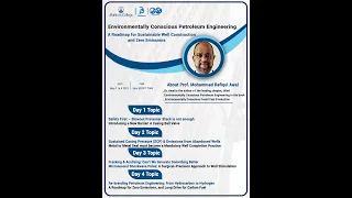 Environmentally Conscious Petroleum Engineering Course by Dr. Rafiqul Awal, Lecture 01/04