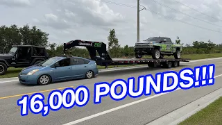 We Did It!!  We Towed 16,000 LBS With our Toyota PRIUS!!!! It Hated It!!!