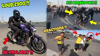 Kawasaki Z900 Public reaction ⚠️ R15 Clutch plate Burn on Ride ⛔