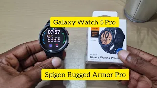 Samsung Galaxy Watch 5 Pro    Spigen Rugged Armor Pro Case With Band