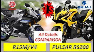 Yamaha R15M /V4 vs Bajaj PULSAR RS200 Comparison!! Know Which is Better.. ?? Engine and Performance.