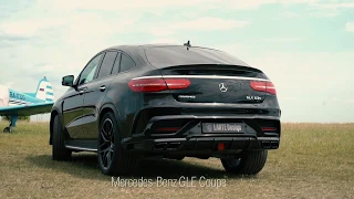 Mercedes GLE coupe with LARTE carbon body kit at the airfield