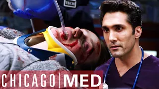 Teenager falls off an overpass onto a car | Chicago Med