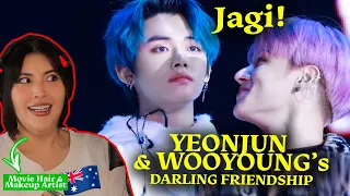 TXT Yeonjun & ATEEZ Wooyoung are BEST FRIENDS! - Movie HMUA Reacts