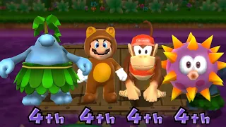 Mario Party 9 - Minigame - Kamek Vs Mario Vs Diddy Kong Vs Urchin