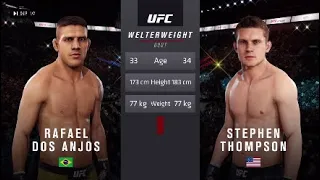 EA UFC 3 Online ranked Rafael Dos Anjos vs Stephen Thompson
