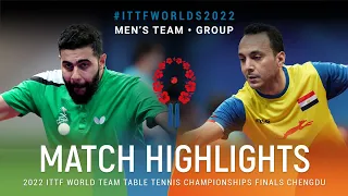 Highlights | Abdulaziz Bu Shulaybi (KSA) vs Mohamed El-Beiali (EGY) | MT Grps | #ITTFWorlds2022