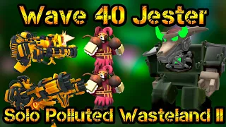 Jester in Polluted Wasteland II Solo Wave 40 Roblox Tower Defense Simulator