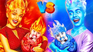 Ember en Wade van Elemental hebben Kinderen! Vuur vs Water Ouderschap Hacks!