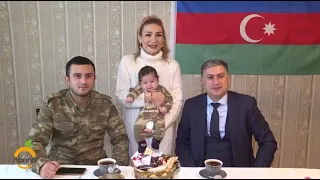 Elnur Rüstəmov və Narınc Rüstəmova qazimiz Namiq Cəbrayılovun qapısında qurban kəsdilər