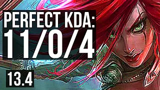 KATARINA vs YONE (MID) | 11/0/4, Legendary, 1.3M mastery | KR Grandmaster | 13.4