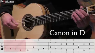CANON IN D - (Pachelbel's Canon) - Easy Arrangement - with Partial TAB - Fingerstyle Guitar