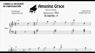 Amazing Grace Easy Piano Sheet Music in F Major for Beginners