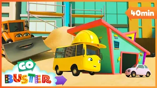 Construction Site Rap | Go Buster | Classic Vehicle, Truck and Car Cartoons for Kids