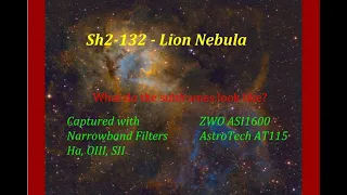 Lion Nebula (Sh2-132) - Close look at the Ha, OIII, & SII