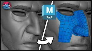 How to use Quadraw for retopology in Maya 2023 - Quick tutorial