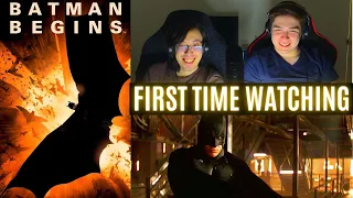 REACTING to *Batman Begins* MEET THE NEW BATMAN!! (First Time Watching) Batman Movies