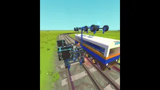 So I made my own train track switching vechicle in Scrap Mechanic #Shorts