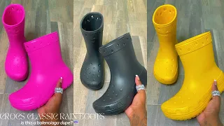 CROCS CLASSIC RAIN BOOT UNBOXING REVIEW & TRY ON HAUL | FT. 3 NEW COLORWAYS | BALENCIAGA DUPES!