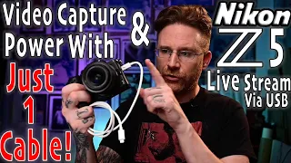 Live Stream with JUST ONE Cable For Both POWER & Video Capture | Nikon Z5