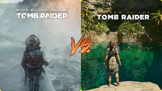 Rise of the Tomb Raider vs Shadow of the Tomb Raider - Graphics & Details SBS Comparison