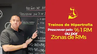 Treinos de Hipertrofia: Prescrever pelo % 1RM ou por Zonas de RMs (repetições máximas)