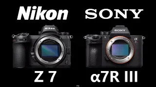 Nikon Z 7 vs Sony a7R III