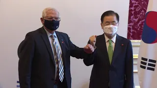 Josep Borrell met at G7 in London with Chung Euiyong, Minister of Foreign Affairs of South Korea