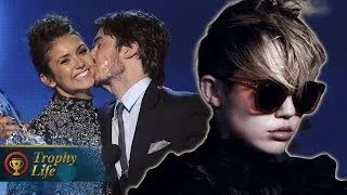 Ian Somerhalder & Nina Dobrev Kiss at People's Choice & Miley Cyrus Face of Marc Jacobs