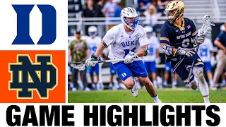 #1 Notre Dame vs #3 Duke Lacrosse Highlights | 2024 College Lacrosse | NCAA Lacrosse