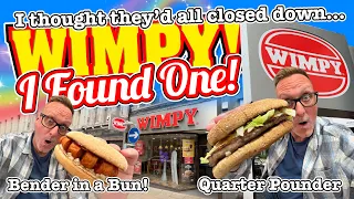 EATING a WIMPY Quarter Pounder and a BENDER in a BUN! (I thought WIMPY shut down when I was a child)