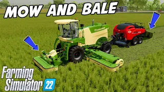 How To Mow And Bale At The Same Time | Farming Simulator 22