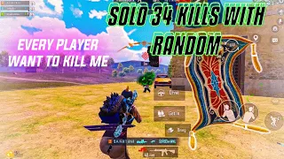 EVERY PLAYER WANT TO KILL ME | Solo 34 kills with random in bgmi | NEWTO PLAYS | #bgmi