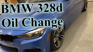 BMW 328d Oil change Air and Cabin Filter change BMW Diesel F30 3-Series