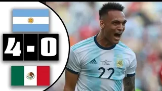 Argentina 4-0 Mexico Halftime Highlights and goals HD | Lautaro Martinez's hatrick goals|11/9/19