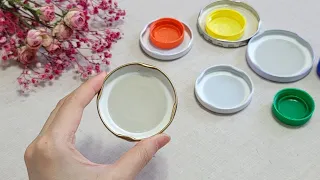 INCREDIBLE CRAFT IDEAS with jar lid and dry flower - Genius recycling hacks - Reuse tips